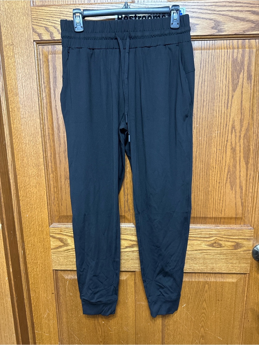 Men's Black Jogger Pants with Drawstring Waist